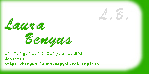 laura benyus business card